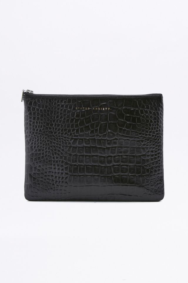 Status Anxiety Antiheroine Black Crocodile Pouch Urban Outfitters UK