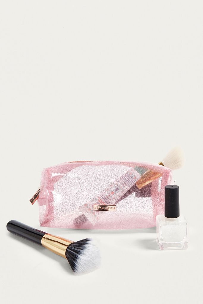 Skinnydip Blush Glitter MakeUp Bag Urban Outfitters UK