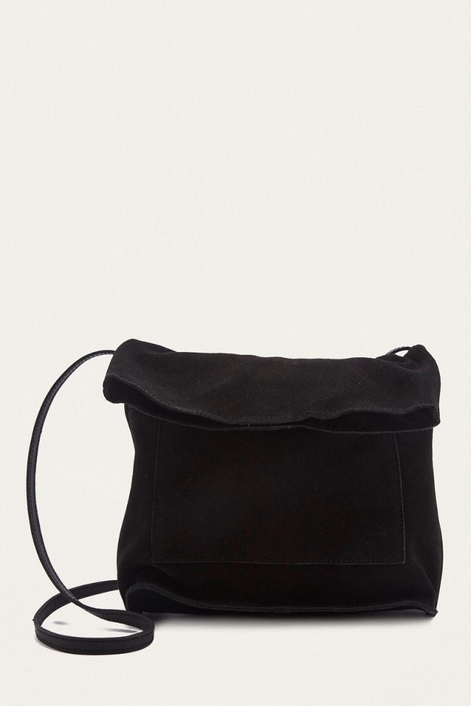 Black Suede Messenger Bag Urban Outfitters DE