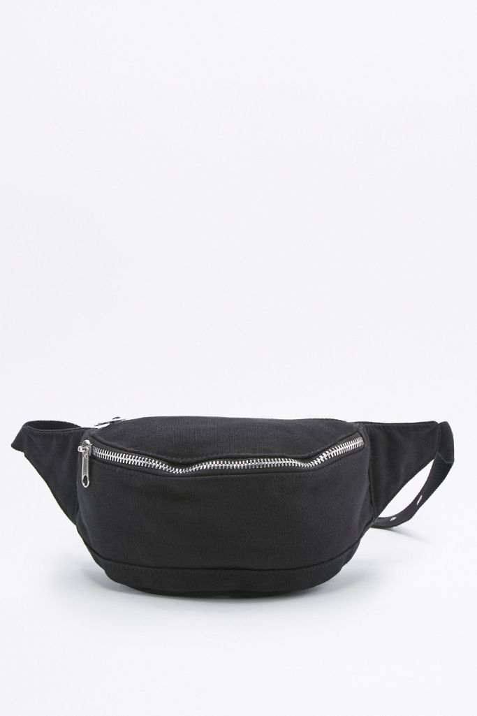 Urban Outfitters Black Canvas Bum Bag Urban Outfitters UK