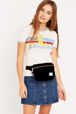 black velvet bum bag