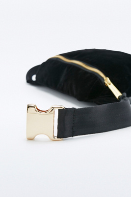 black velvet bum bag