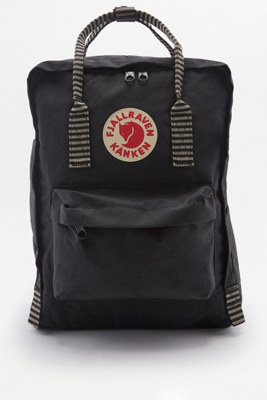 fjallraven kanken black stripe handle backpack