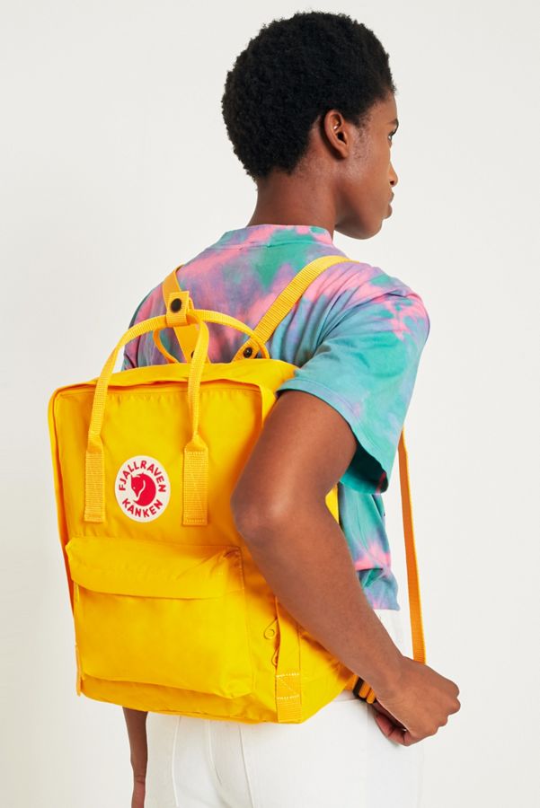 kanken backpack warm yellow