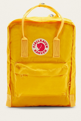 yellow backpack fjallraven