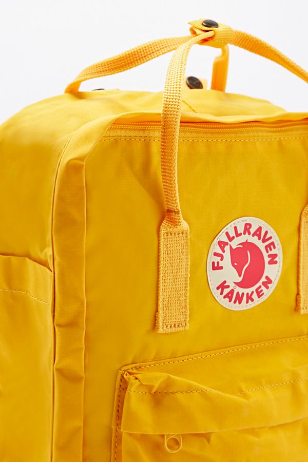 fjallraven classic kanken backpack in yellow