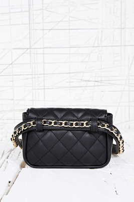 black quilted bum bag