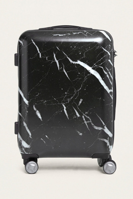 black marble luggage set