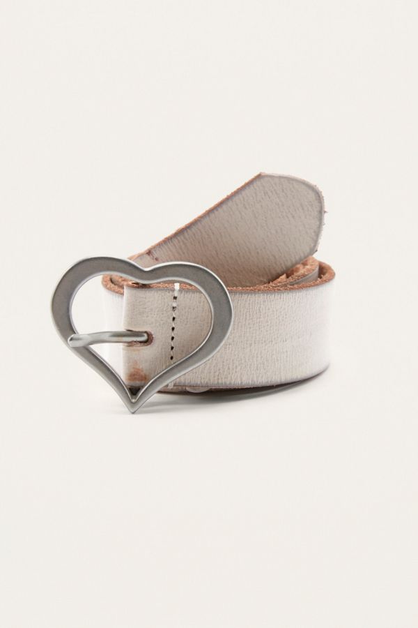 Heart Buckle Leather Belt | Urban Outfitters UK