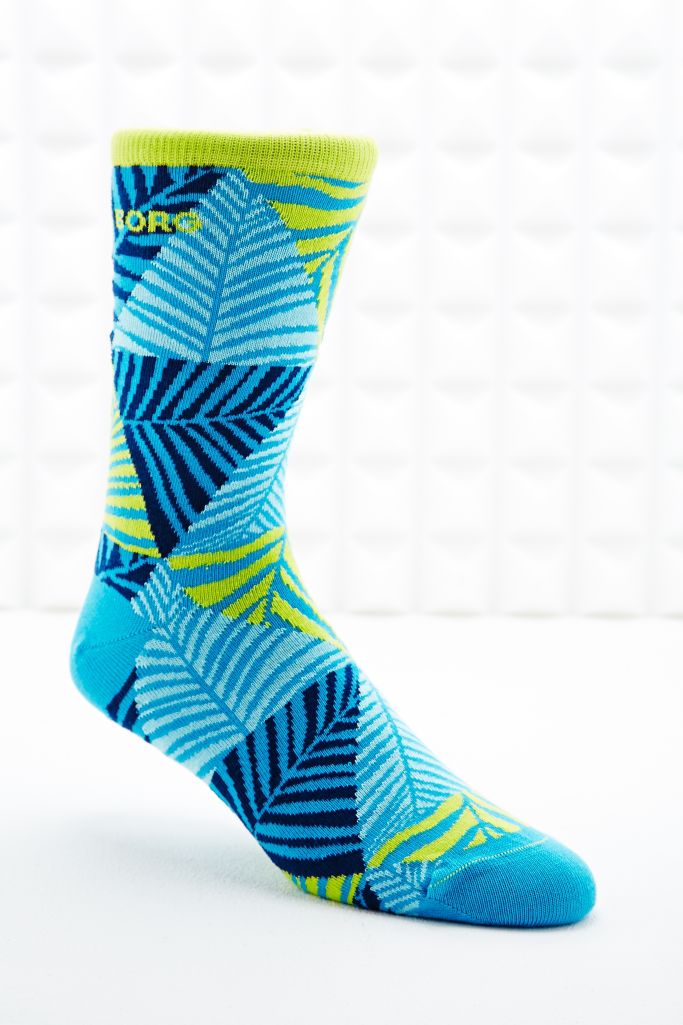 Bjorn Borg Palm Leaf Socks in Blue | Urban Outfitters UK