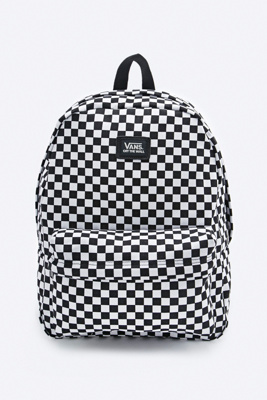 vans checkered backpack black and white