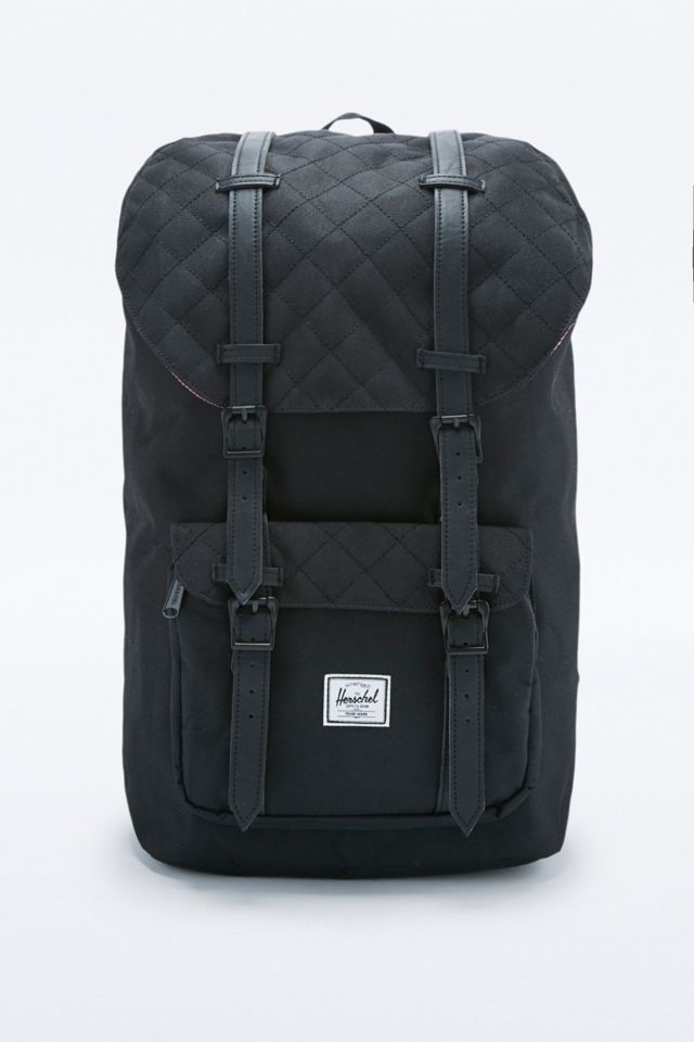 Herschel Supply co. Quilted Little America Black Backpack Urban