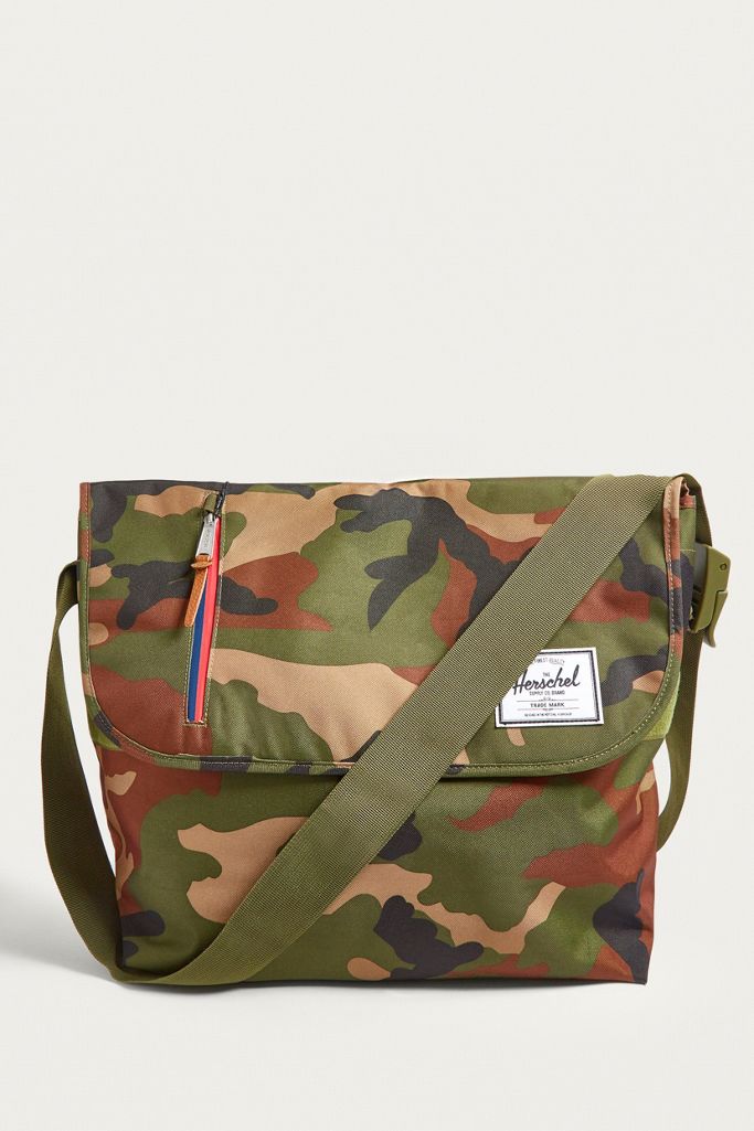 Herschel Supply Co. Odell Woodland Camo Messenger Bag Urban Outfitters UK