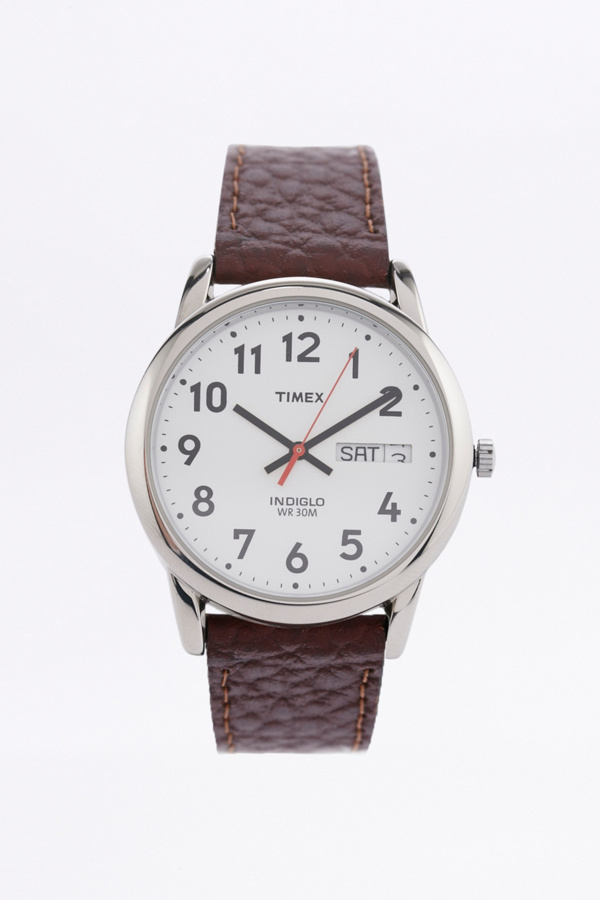Timex Brown Leather Strap Watch Urban Outfitters UK