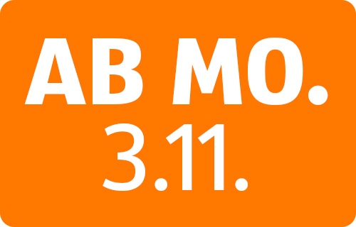 Wohlfühlangebote - ab 3.11.