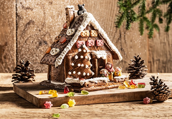 Božična hišica iz medenjakov