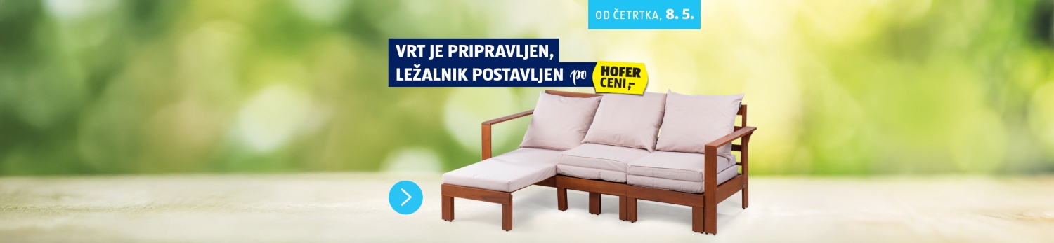 Oblazinjena vrtna garnitura