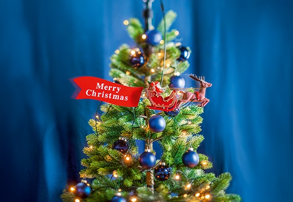 Okrašeno božične drevesce