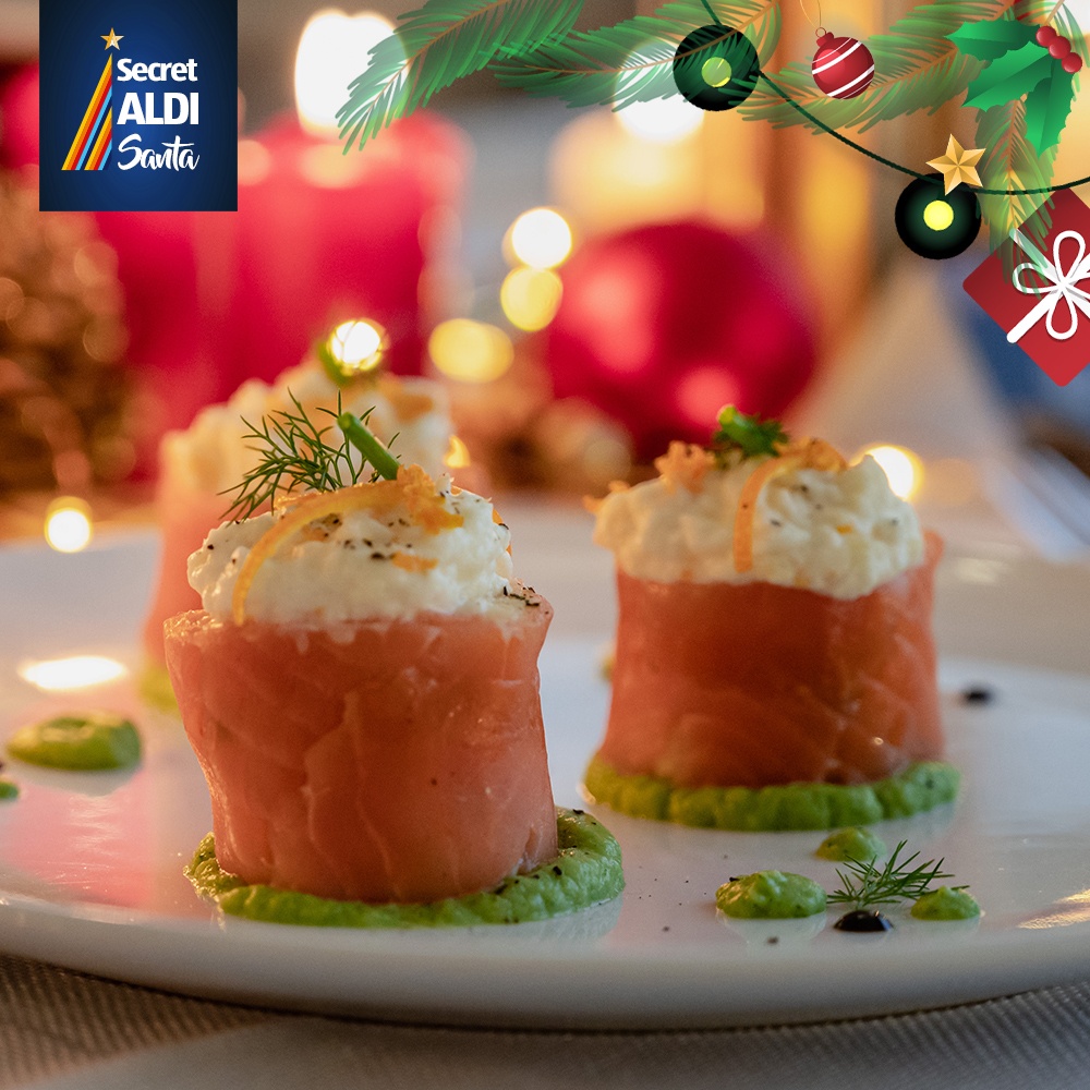 Roll di salmone con burrata agli agrumi