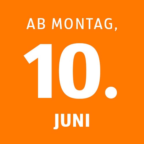 orange Kalenderkachel für Angebote ab Montag, 10.06.2024