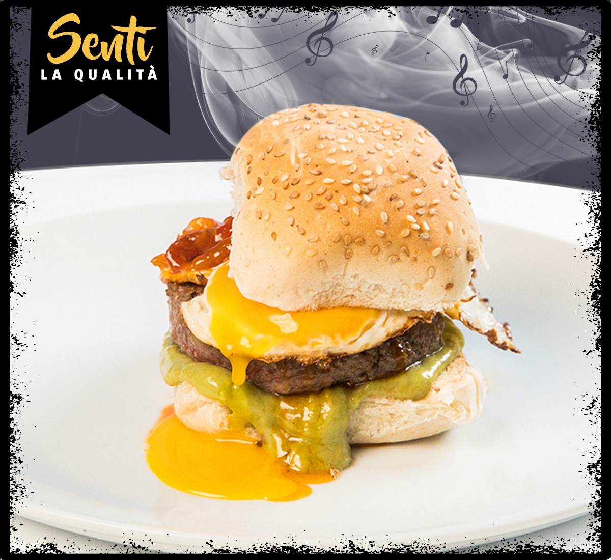 Hamburger di manzo con maionese all'avocado e chutney di pomodoria 