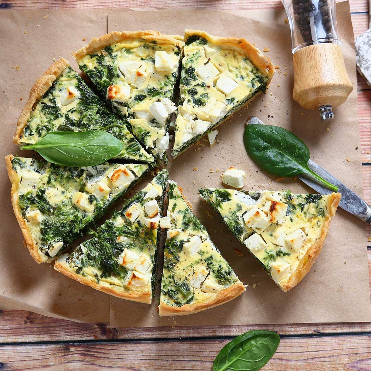 Quiche Mit Spinat Und Fetakase Hofer Rezeptwelt