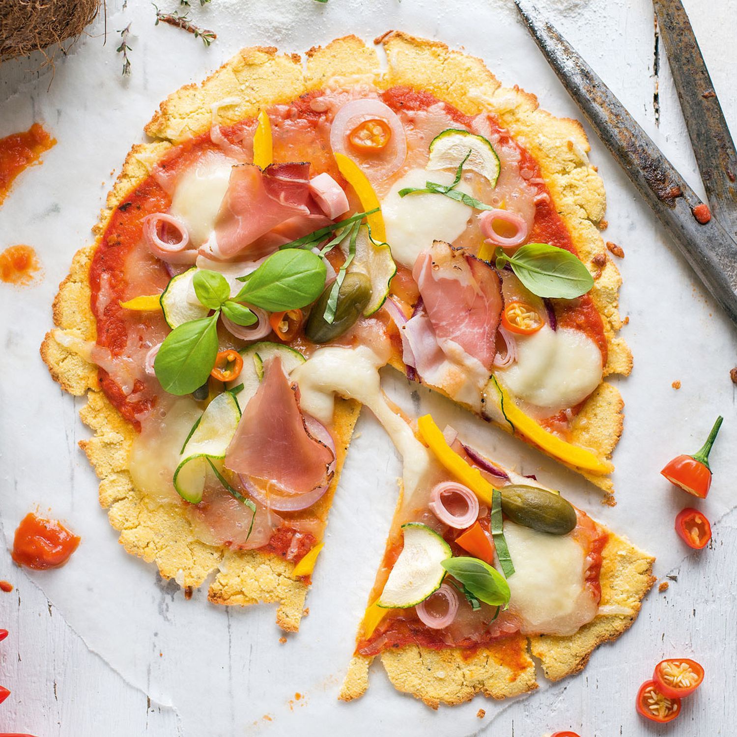 Kokosmehl Pizzateig Hofer Rezeptwelt