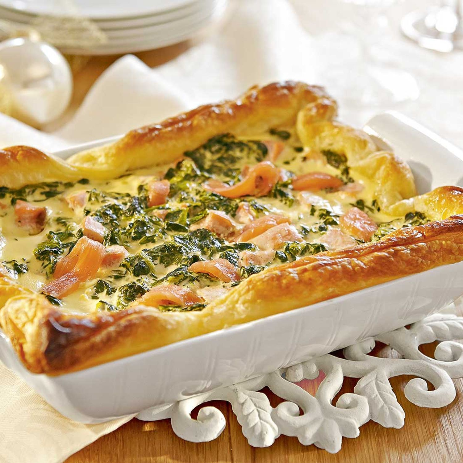 Lachs-Spinat-Quiche Rezept | HOFER Rezeptwelt