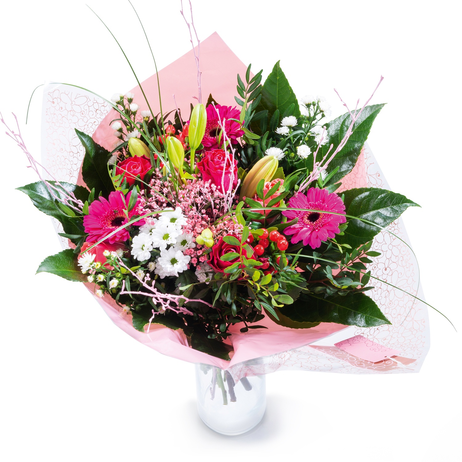 Exklusiver Floristenstrauß, Rosa