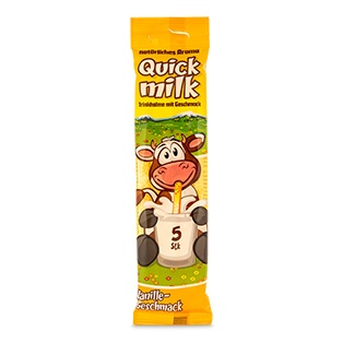 QUICK MILK Trinkhalme, Vanille