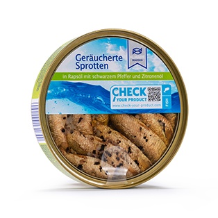 ALMARE SEAFOOD Geräucherte Sprotten, Pfeffer und Zitrone