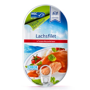 ALMARE SEAFOOD MSC Wildlachsfilet, Tomate-Mozzarella