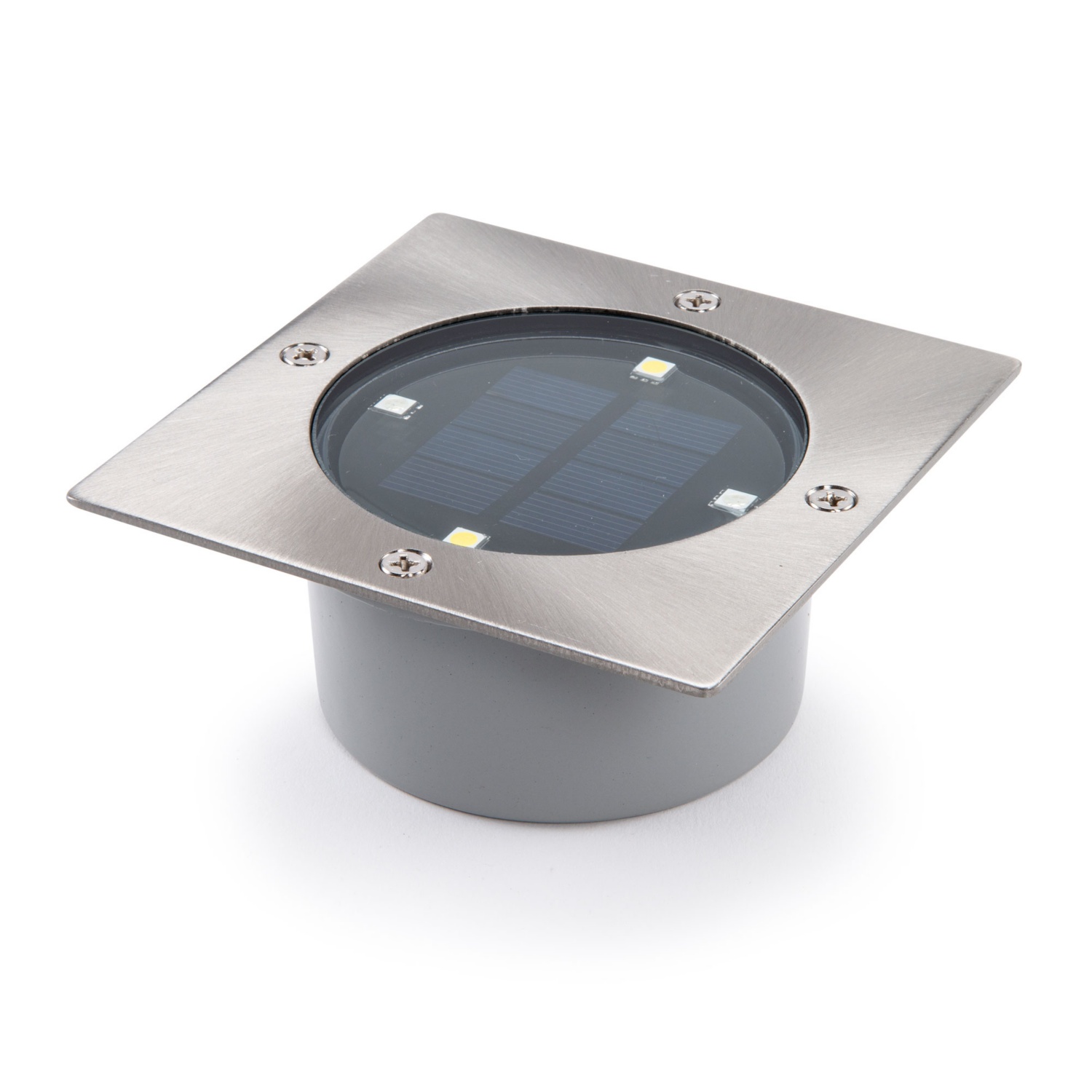 CASALUX LEDSolarBodenleuchte, Eckig mit Leuchtrand HOFER