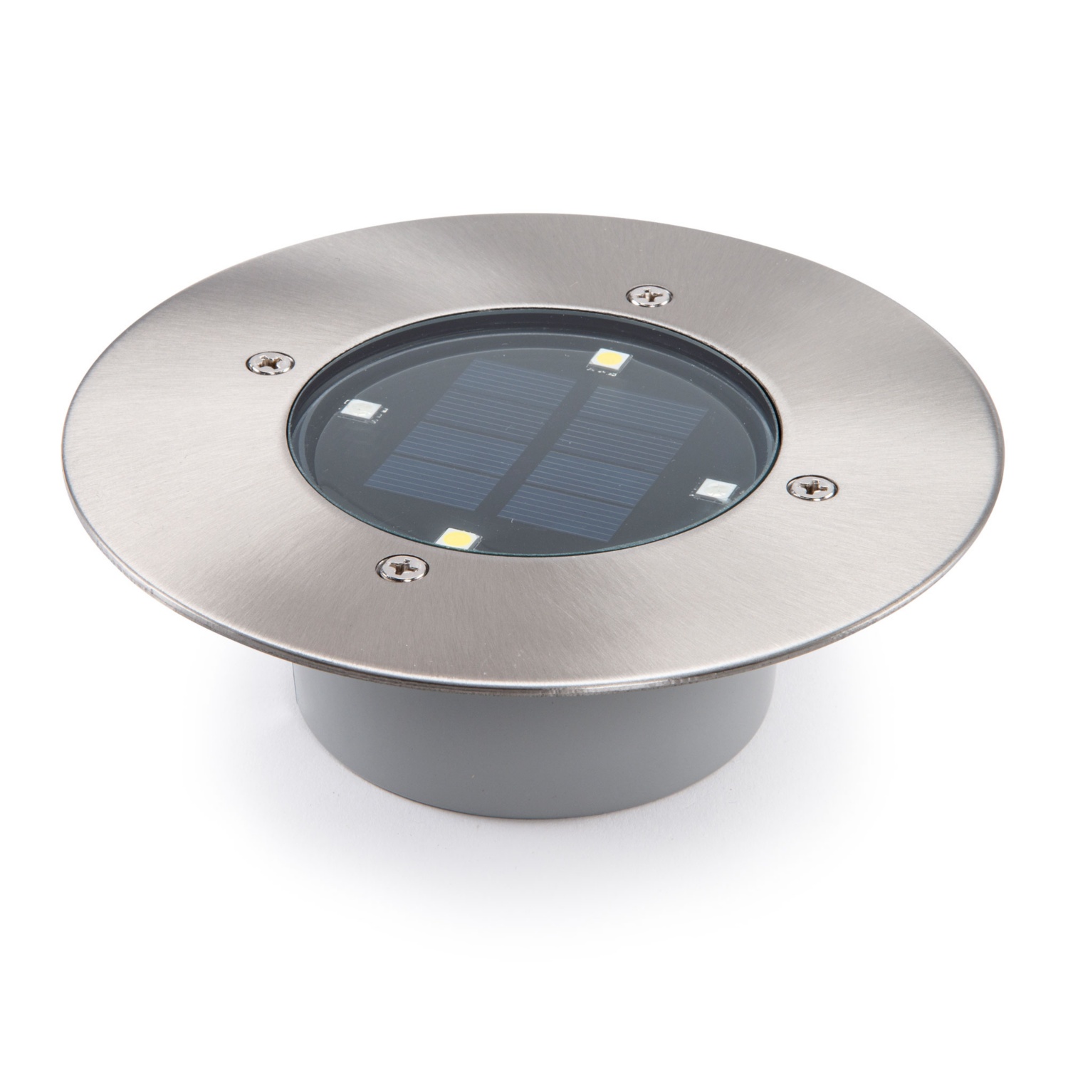 CASALUX LEDSolarBodenleuchte, Eckig mit Leuchtrand HOFER