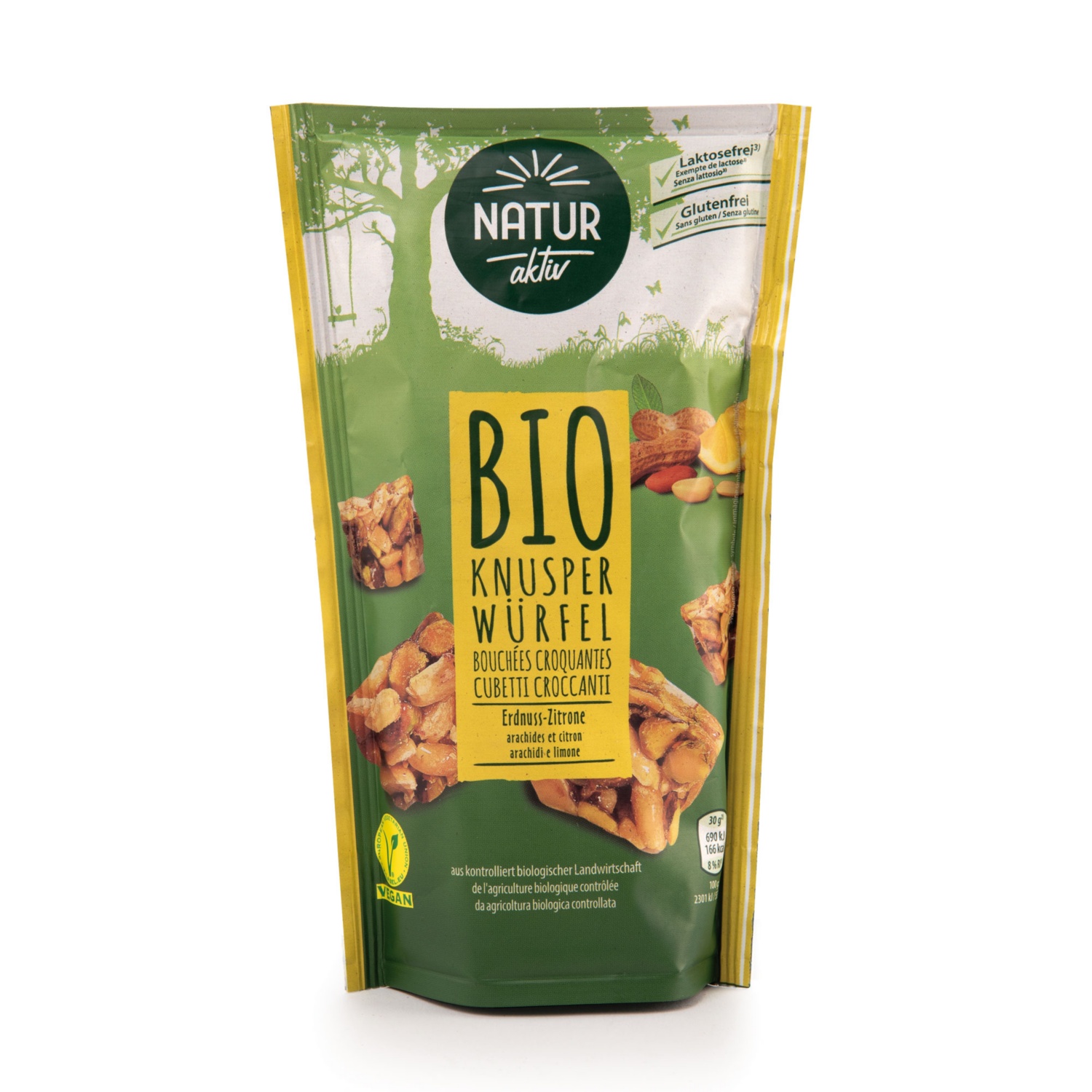 NATUR AKTIV BIO-Knuspersnacks Cubes, Lemon Peanut