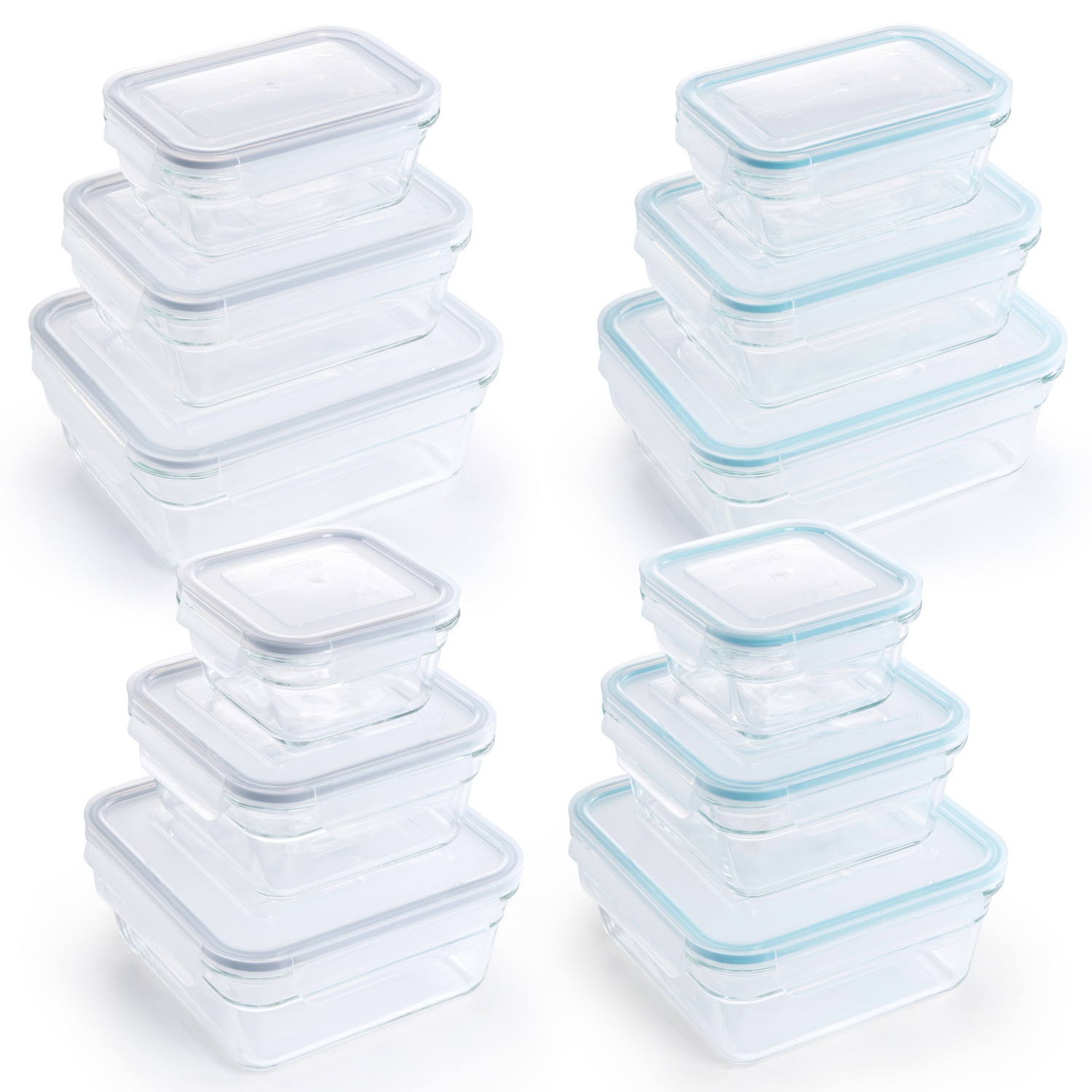 GLASSLOCK Glas-Frischhaltedosen-Set, 3-teilig