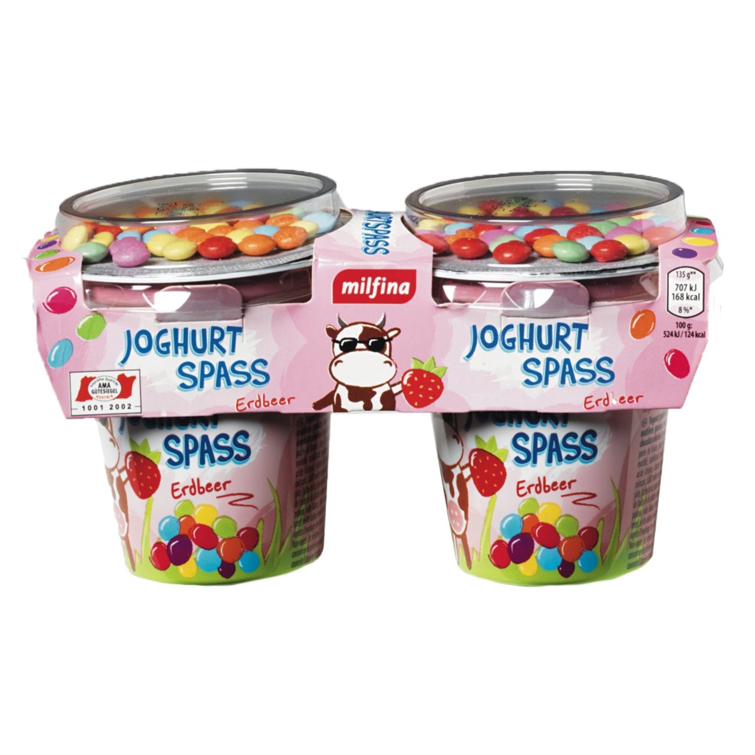 MILFINA Joghurtspaß für Kinder, Erdbeer