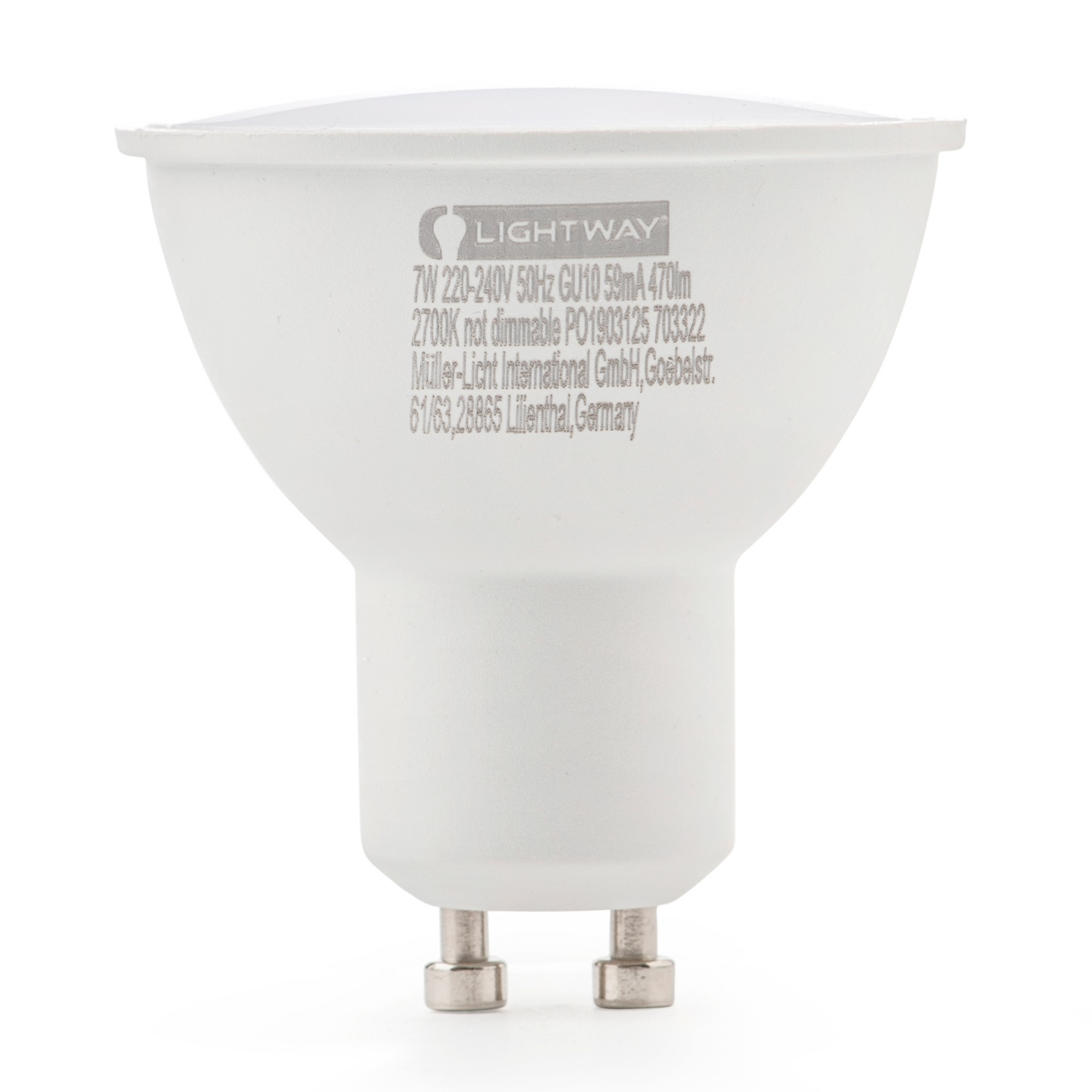 LIGHTWAY LED-Leuchtmittel, Doppelpackung, GU10
