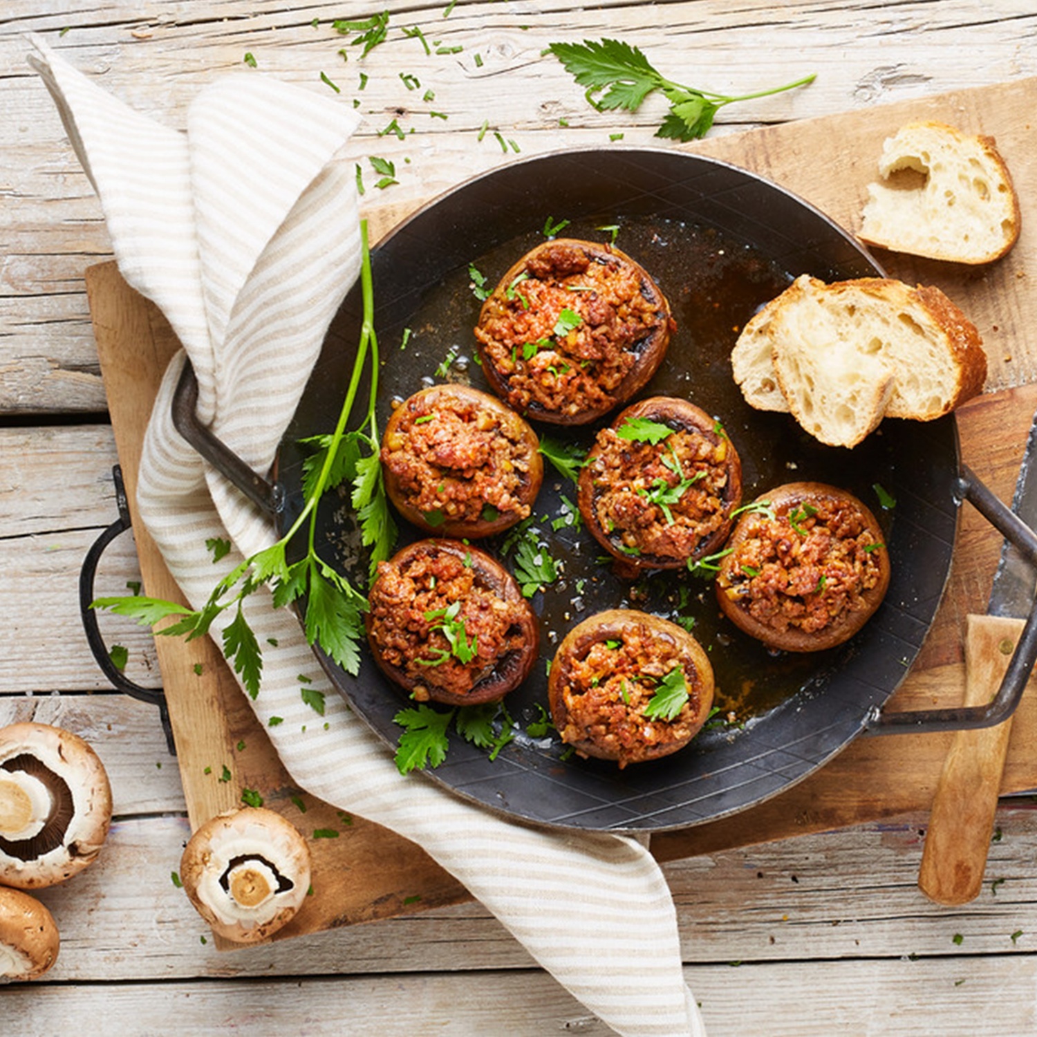 GefüLlte Champignons HackfleischfüLlung - Rezepte Suchen