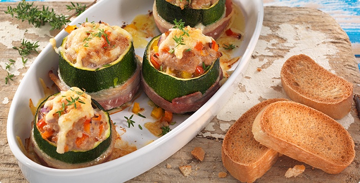 Gefüllte Zucchini mit Speck | ALDI Rezeptwelt