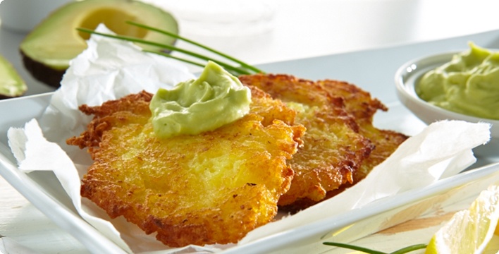 Reibekuchen mit Avocado-Dip | ALDI Rezeptwelt