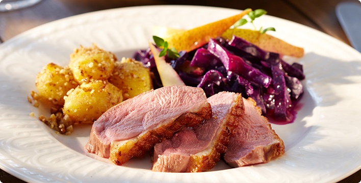 Entenbrust mit Birnenrotkohl ALDI Rezeptwelt