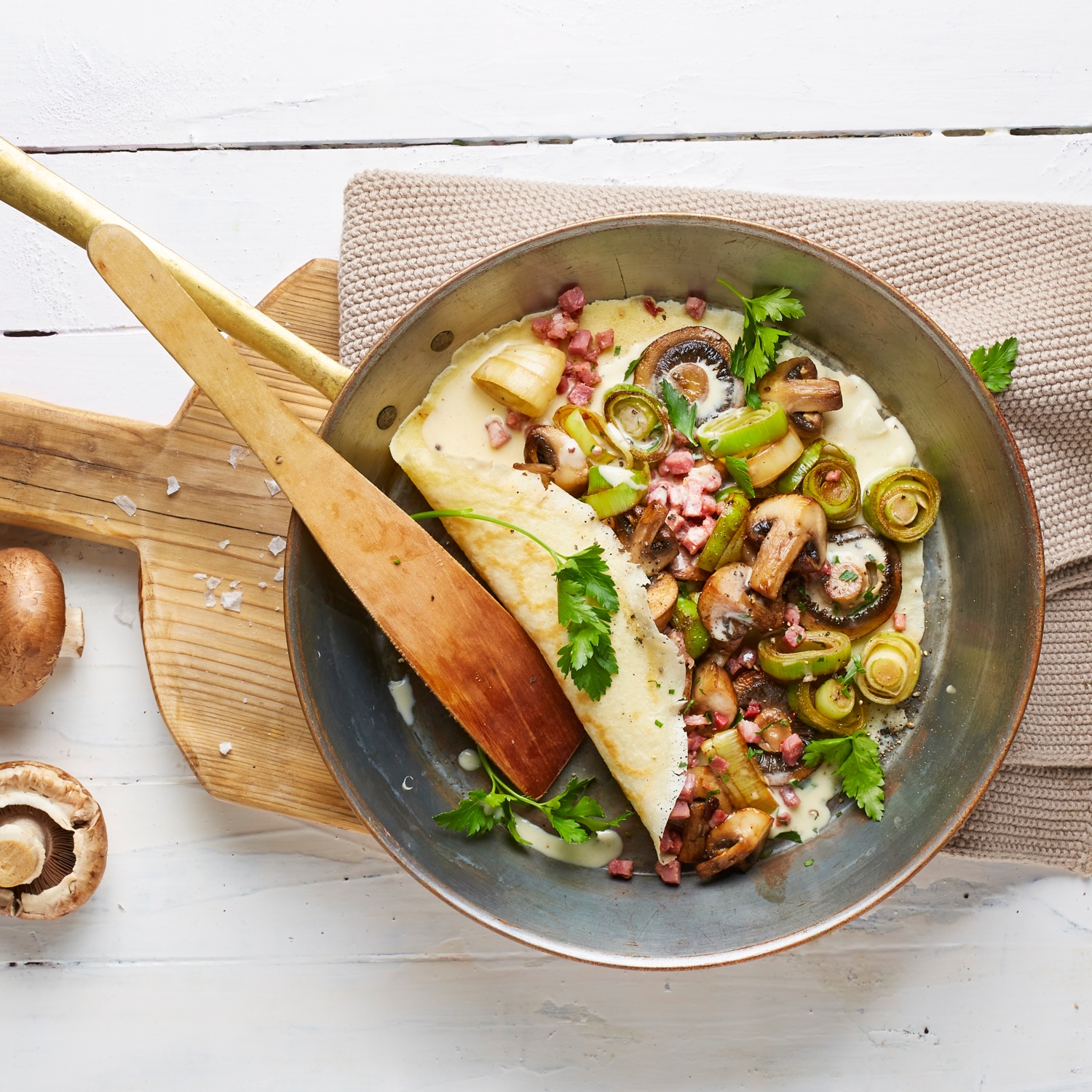 Champignon-Lauch-Pfannkuchen | ALDI Rezeptwelt