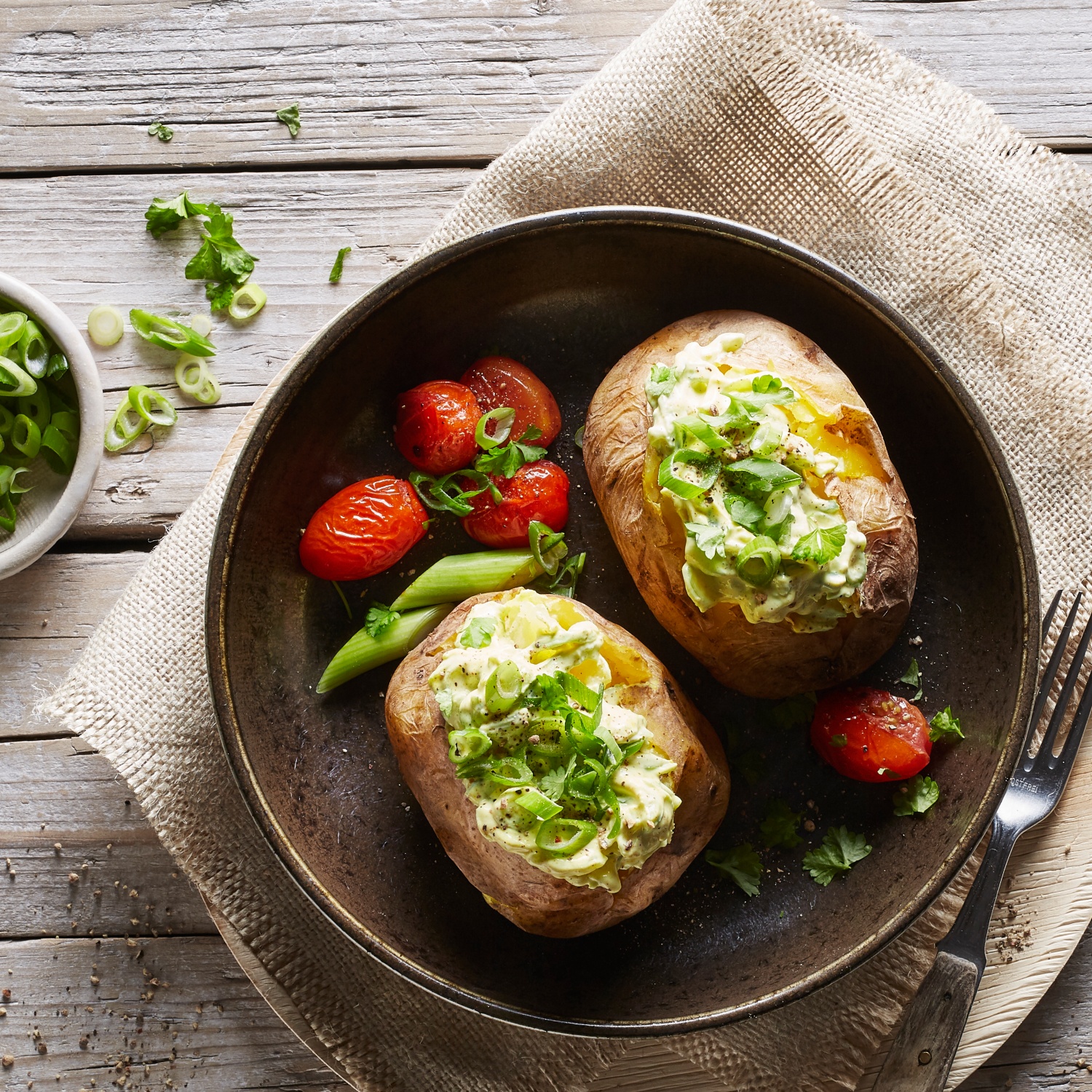 Ofenkartoffeln Mit Fetakase Krautercreme Aldi Rezeptwelt