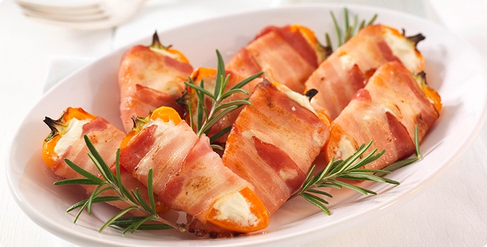 Minipaprika mit Frischkäse im Speckmantel | ALDI Rezeptwelt