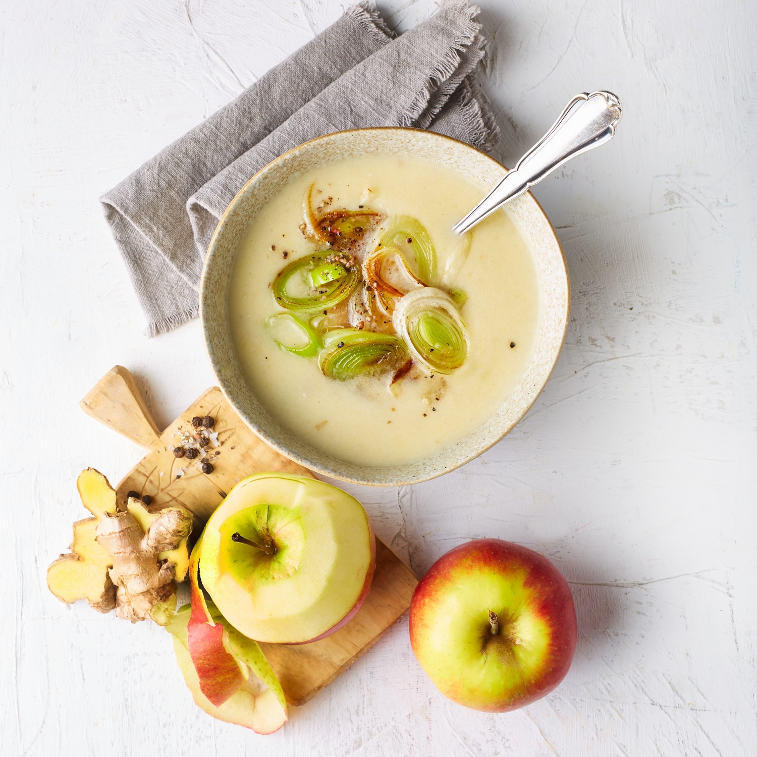 Apfel-Lauch-Suppe