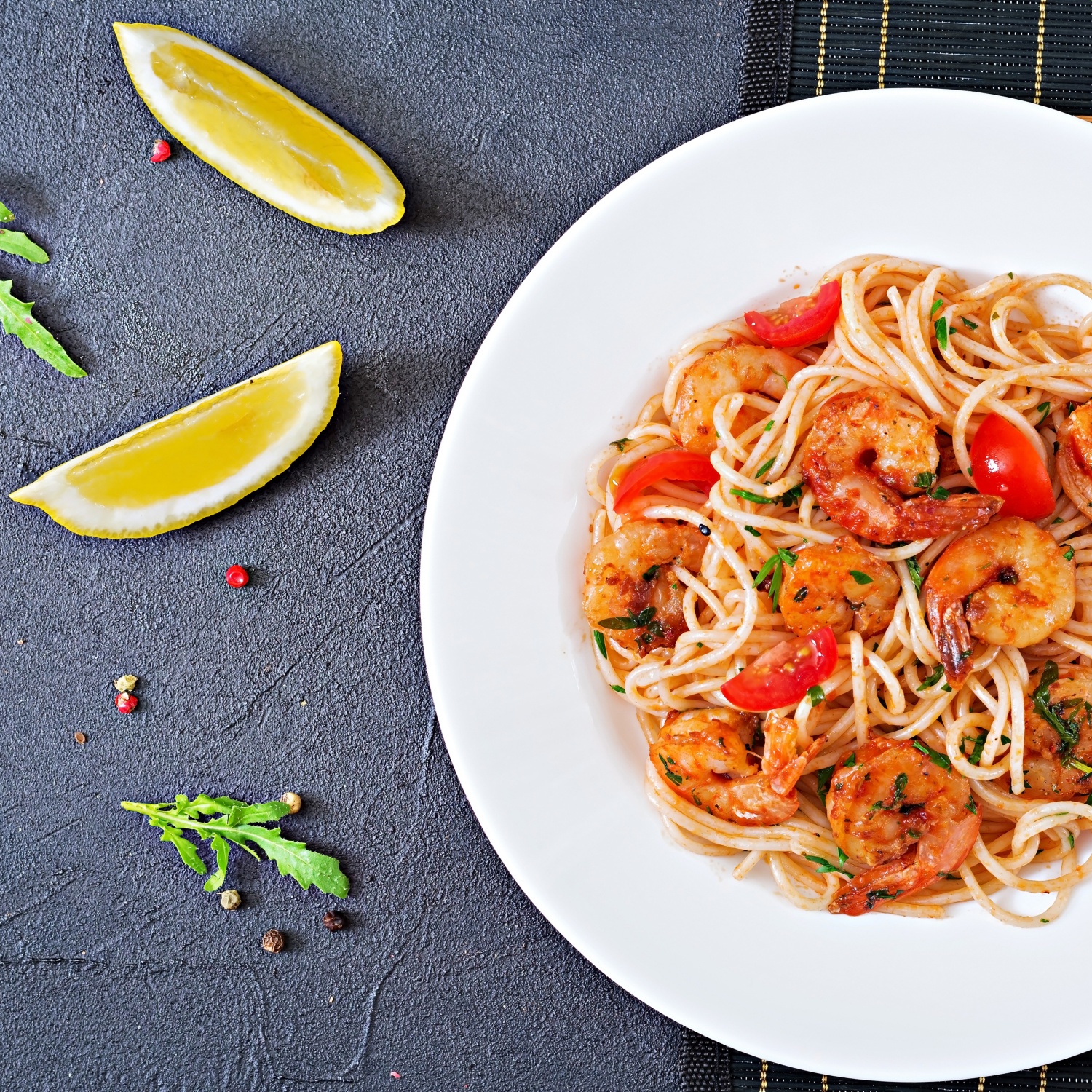 Gambas Italia Mit Spaghetti Aglio Olio Mit Kirschtomaten Aldi Rezeptwelt