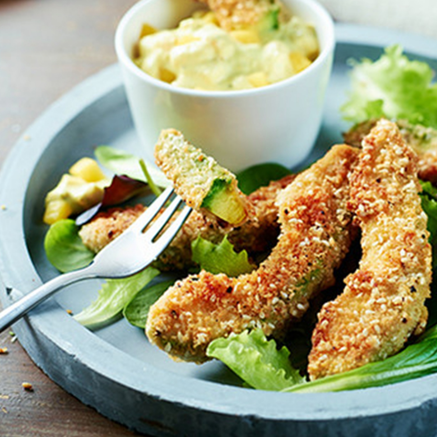 Avocado Pommes Mit Mango Dip Aldi Rezeptwelt