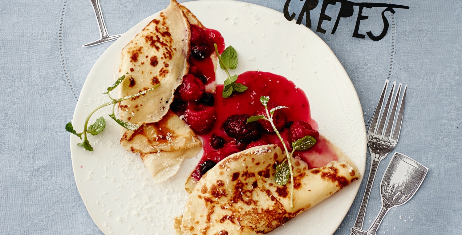 Flambierte Crêpes mit Himbeeren | ALDI Rezeptwelt