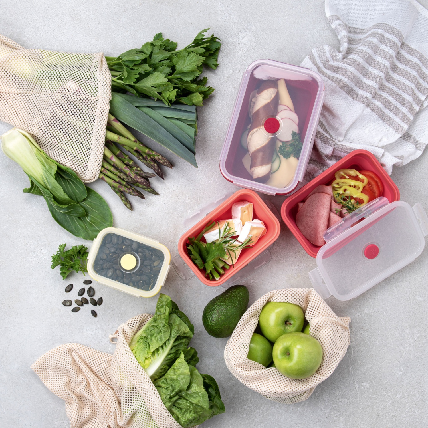 Crofton Silikon Lunchbox Set 4 Teilig Hofer